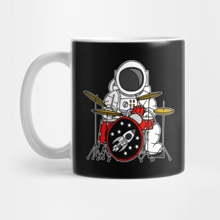 Astronaut Playing Drums Drummer Space Enthusiast Musician Mug